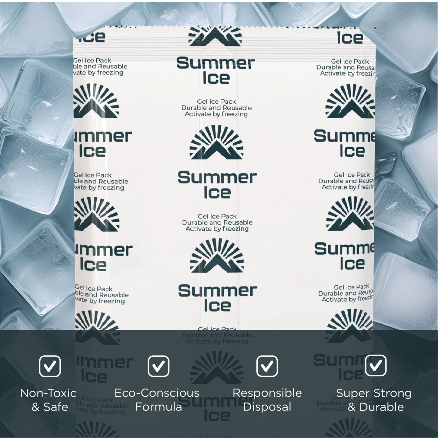 Pallet of 400 Gel Ice Packs | 4 lb Each | 8 per Case, 50 Cases