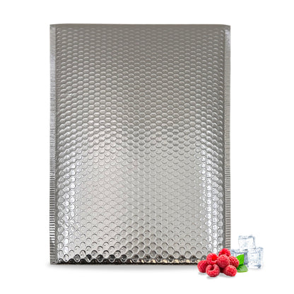 Silver Thermal Bubble Mailers 11x18” - 260/Box | Heavy-Duty Padded Envelopes for Hot & Cold Goods | 180 GSM | Leakproof, Waterproof, Tearproof