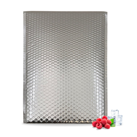 Silver Thermal Bubble Mailers 9x11” - 350/Box | Heavy-Duty Padded Envelopes for Hot & Cold Goods | 180 GSM | Leakproof, Waterproof, Tearproof