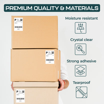 4x6 Direct Thermal Shipping Labels – 500 Labels/Roll, 18 Rolls/Box | Zebra, Rollo Compatible